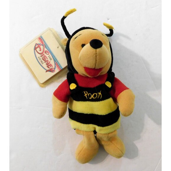 Disney Store Bumble Bee Pooh Mini Bean Bag Plush 8" Yellow Black Adorable Buzz - Picture 3 of 5